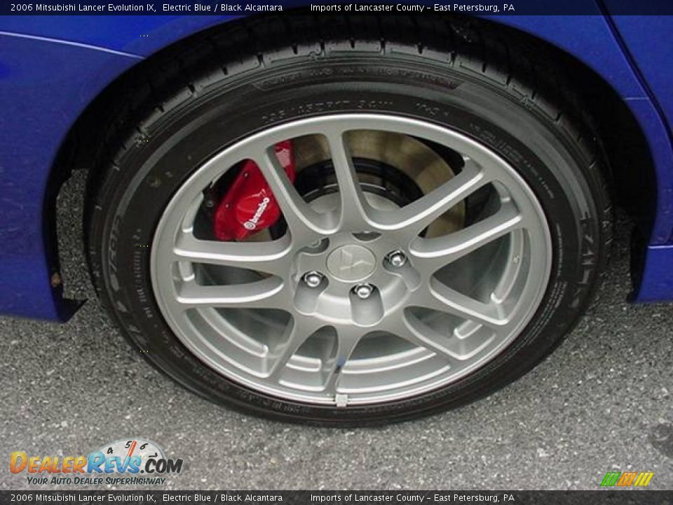 2006 Mitsubishi Lancer Evolution IX Electric Blue / Black Alcantara Photo #13