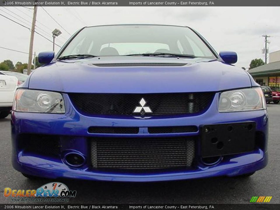 2006 Mitsubishi Lancer Evolution IX Electric Blue / Black Alcantara Photo #18