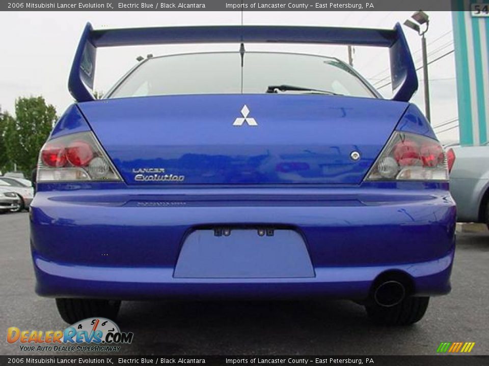 2006 Mitsubishi Lancer Evolution IX Electric Blue / Black Alcantara Photo #19