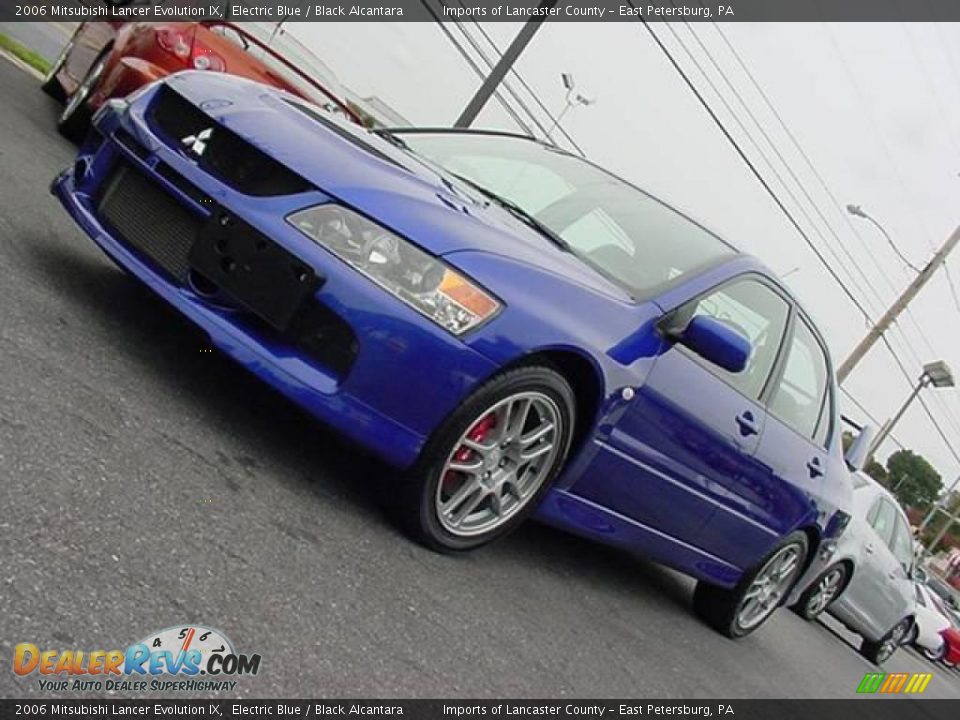 2006 Mitsubishi Lancer Evolution IX Electric Blue / Black Alcantara Photo #20