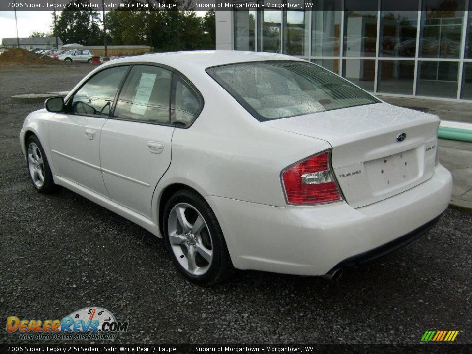 2006 Subaru Legacy 2.5i Sedan Satin White Pearl / Taupe Photo #3