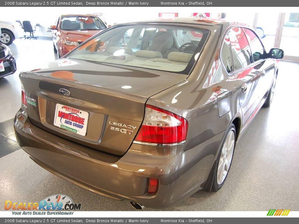 2008 Subaru Legacy 2.5 GT Limited Sedan Deep Bronze Metallic / Warm Ivory Photo #10