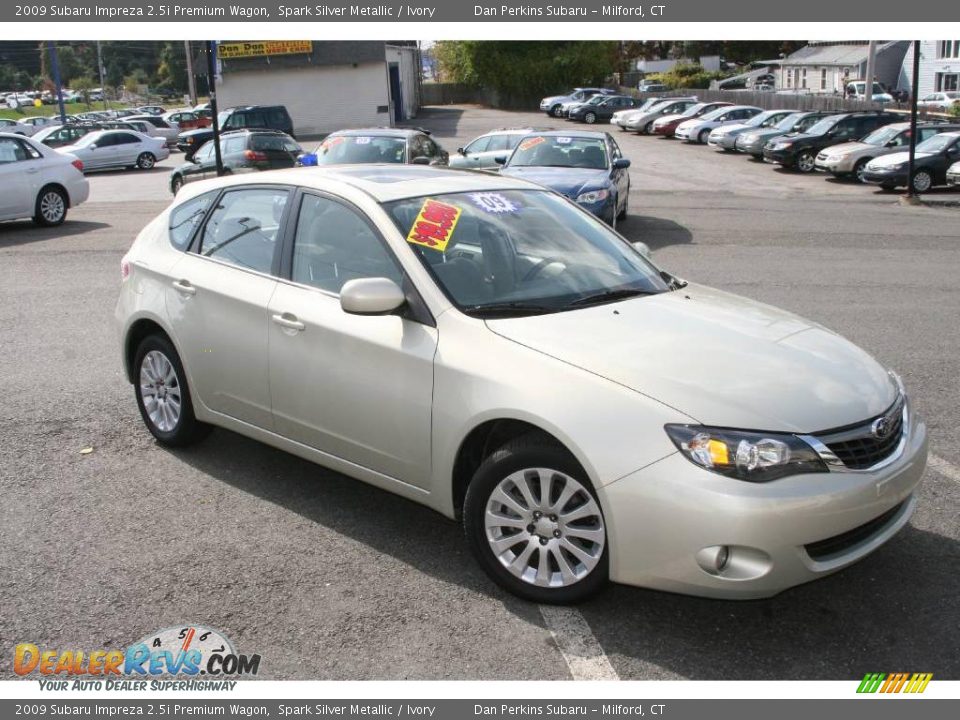 2009 Subaru Impreza 2.5i Premium Wagon Spark Silver Metallic / Ivory Photo #3