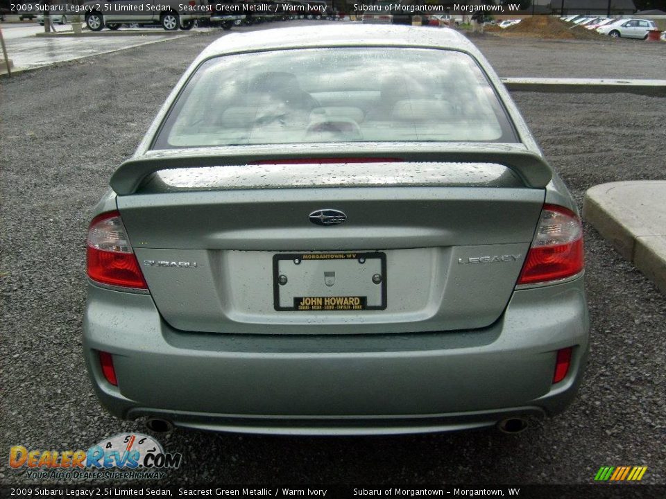 2009 Subaru Legacy 2.5i Limited Sedan Seacrest Green Metallic / Warm Ivory Photo #4