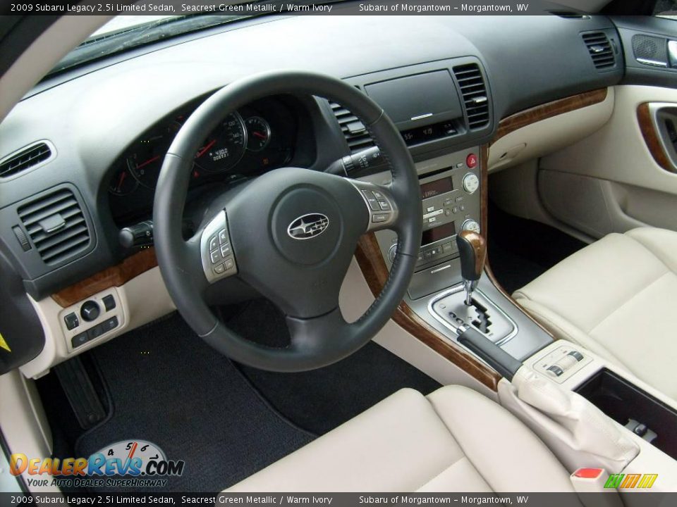 2009 Subaru Legacy 2.5i Limited Sedan Seacrest Green Metallic / Warm Ivory Photo #11