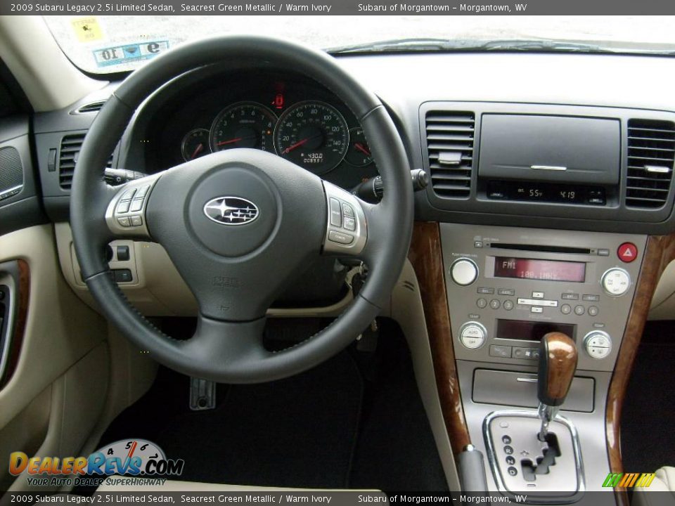 2009 Subaru Legacy 2.5i Limited Sedan Seacrest Green Metallic / Warm Ivory Photo #15