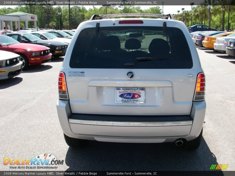 2006 Mercury Mariner Luxury 4WD Silver Metallic / Pebble Beige Photo #16