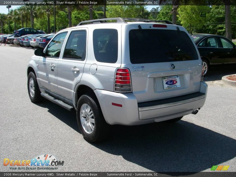 2006 Mercury Mariner Luxury 4WD Silver Metallic / Pebble Beige Photo #17