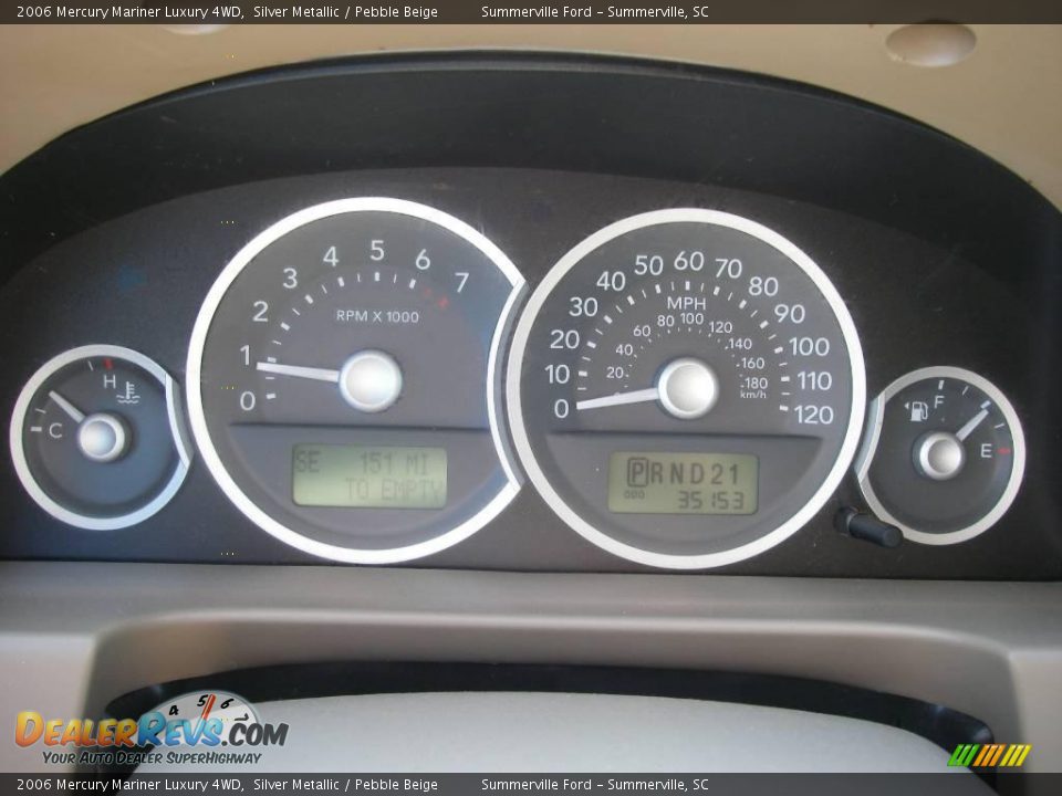 2006 Mercury Mariner Luxury 4WD Silver Metallic / Pebble Beige Photo #22