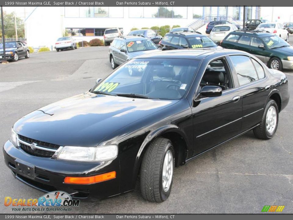 1999 Nissan Maxima GLE Super Black / Charcoal Black Photo #1
