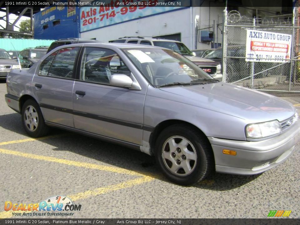 1991 Infiniti G 20 Sedan Platinum Blue Metallic / Gray Photo #1