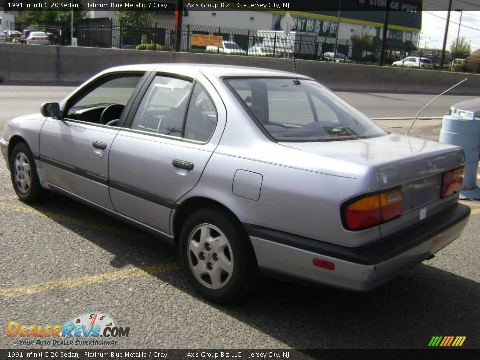 1991 Infiniti G 20 Sedan Platinum Blue Metallic / Gray Photo #3