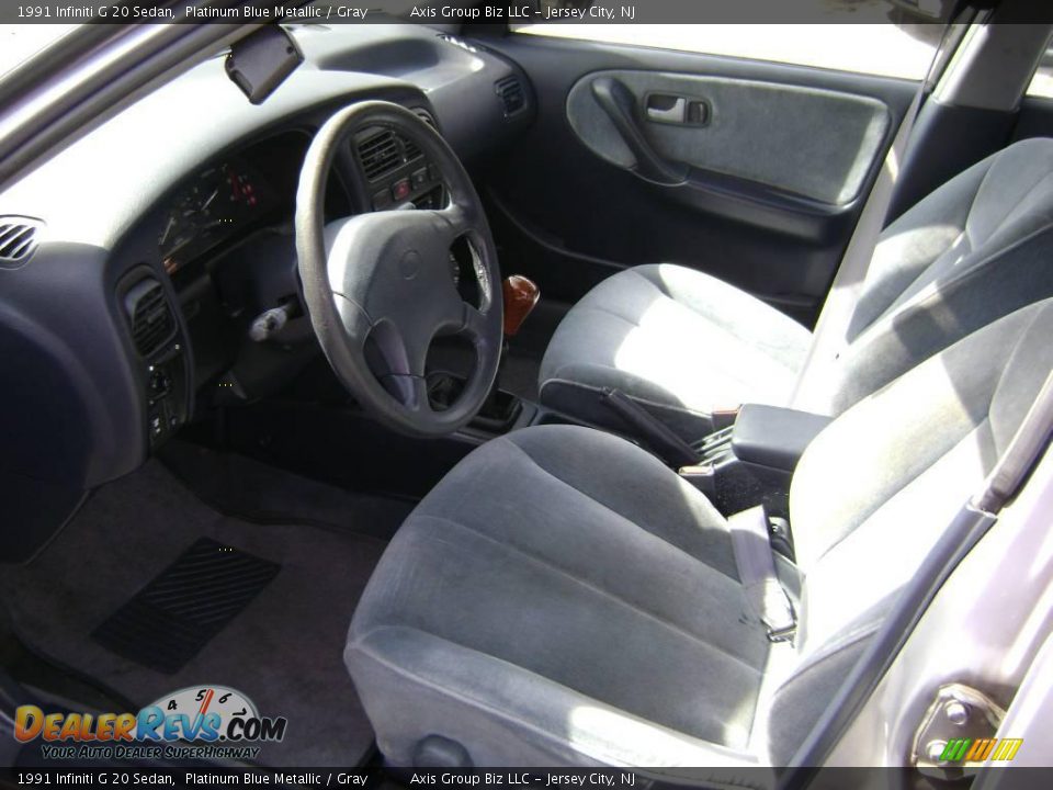 1991 Infiniti G 20 Sedan Platinum Blue Metallic / Gray Photo #5