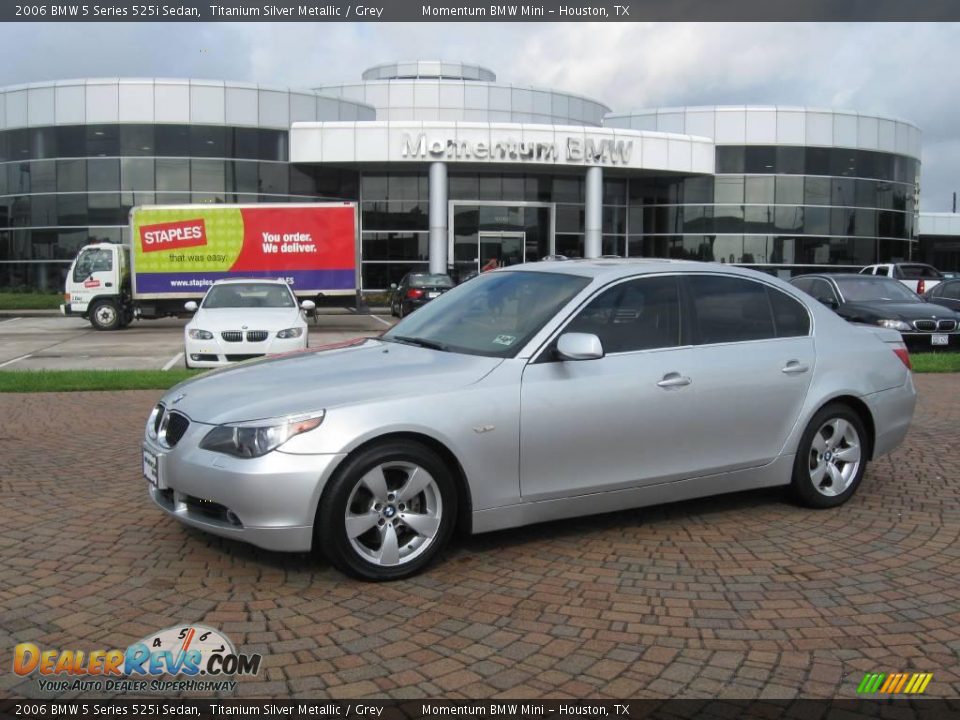 2006 BMW 5 Series 525i Sedan Titanium Silver Metallic / Grey Photo #1
