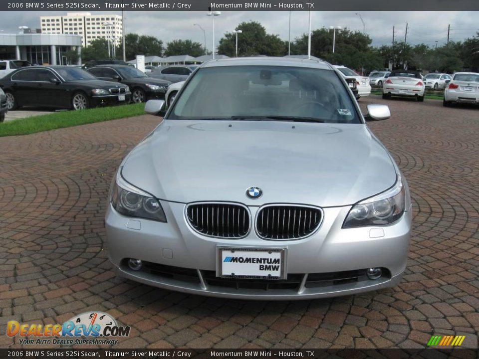 2006 BMW 5 Series 525i Sedan Titanium Silver Metallic / Grey Photo #2
