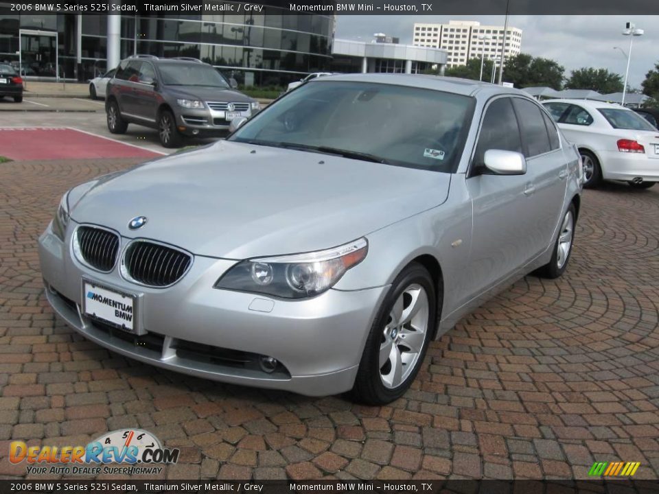 2006 BMW 5 Series 525i Sedan Titanium Silver Metallic / Grey Photo #3