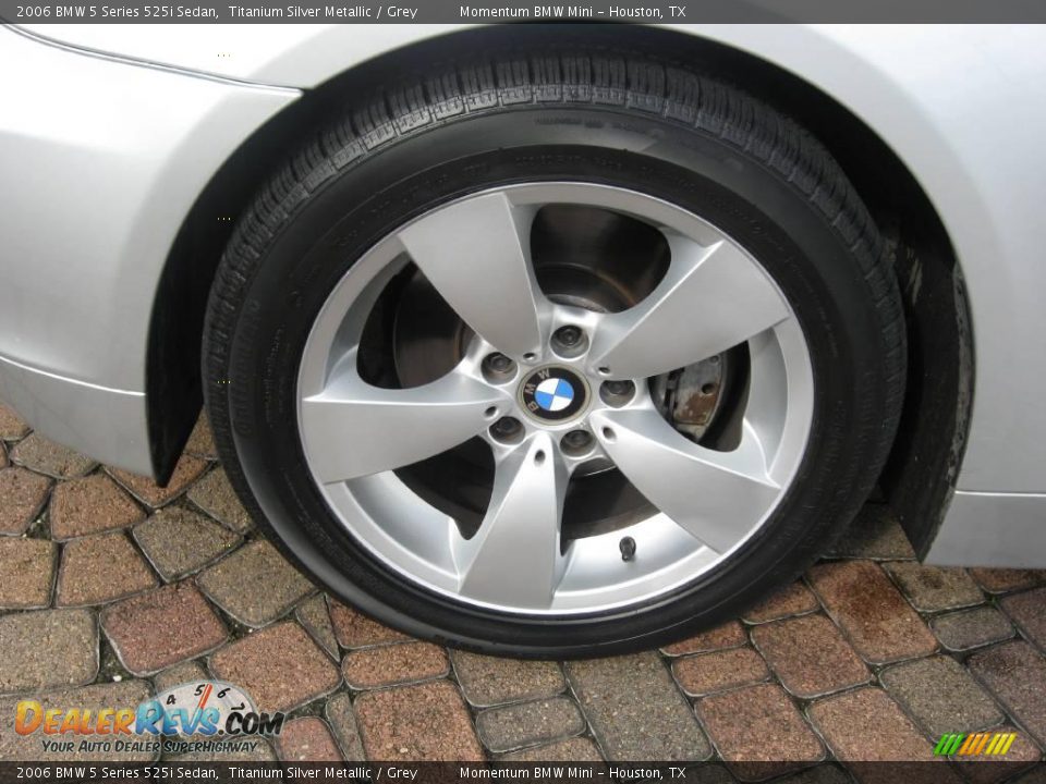 2006 BMW 5 Series 525i Sedan Titanium Silver Metallic / Grey Photo #4