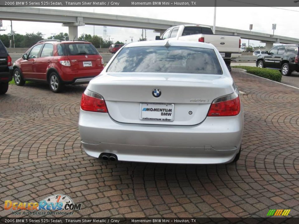 2006 BMW 5 Series 525i Sedan Titanium Silver Metallic / Grey Photo #6