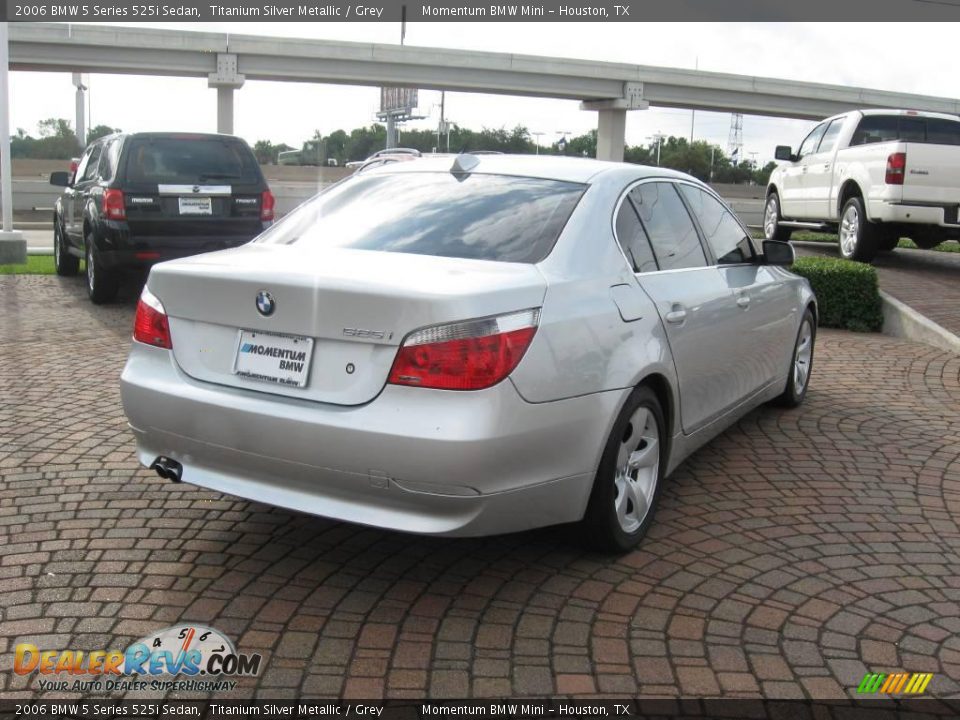 2006 BMW 5 Series 525i Sedan Titanium Silver Metallic / Grey Photo #7