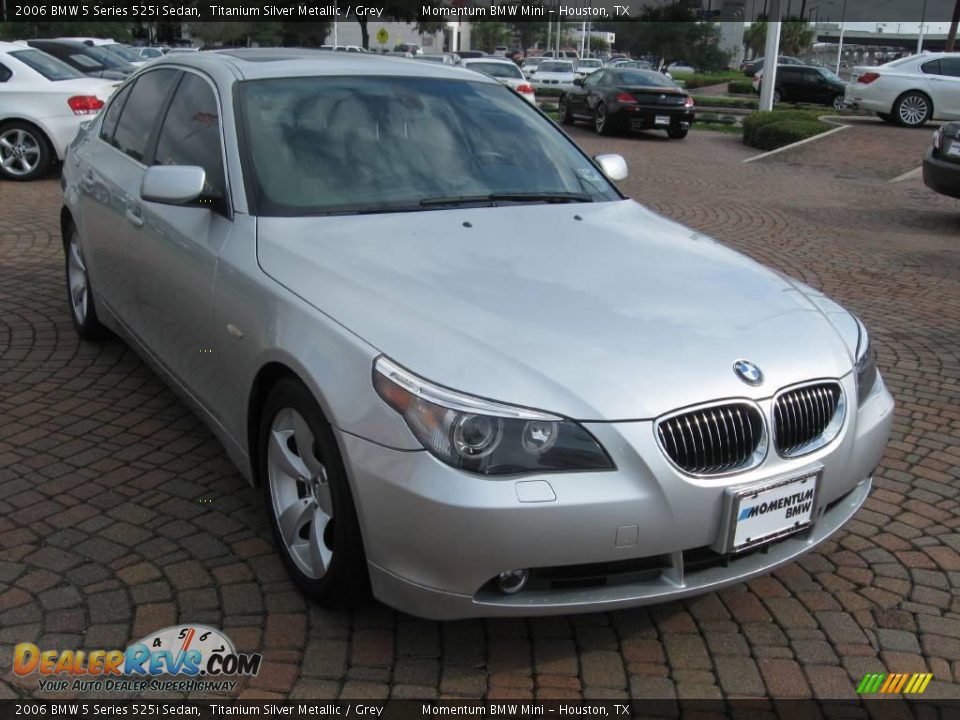 2006 BMW 5 Series 525i Sedan Titanium Silver Metallic / Grey Photo #8