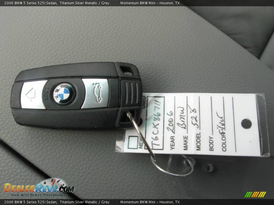 2006 BMW 5 Series 525i Sedan Titanium Silver Metallic / Grey Photo #20