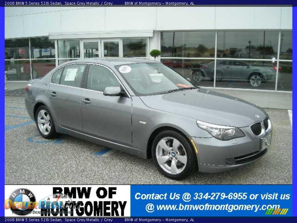 2008 BMW 5 Series 528i Sedan Space Grey Metallic / Grey Photo #1