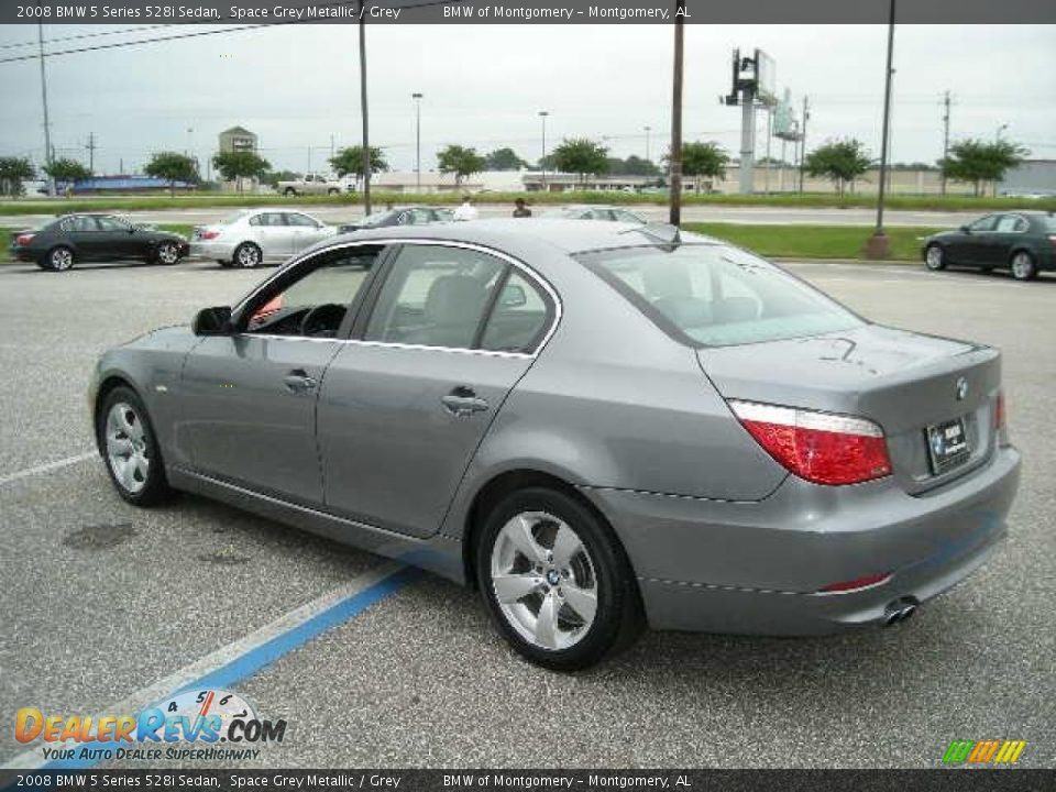 2008 BMW 5 Series 528i Sedan Space Grey Metallic / Grey Photo #3