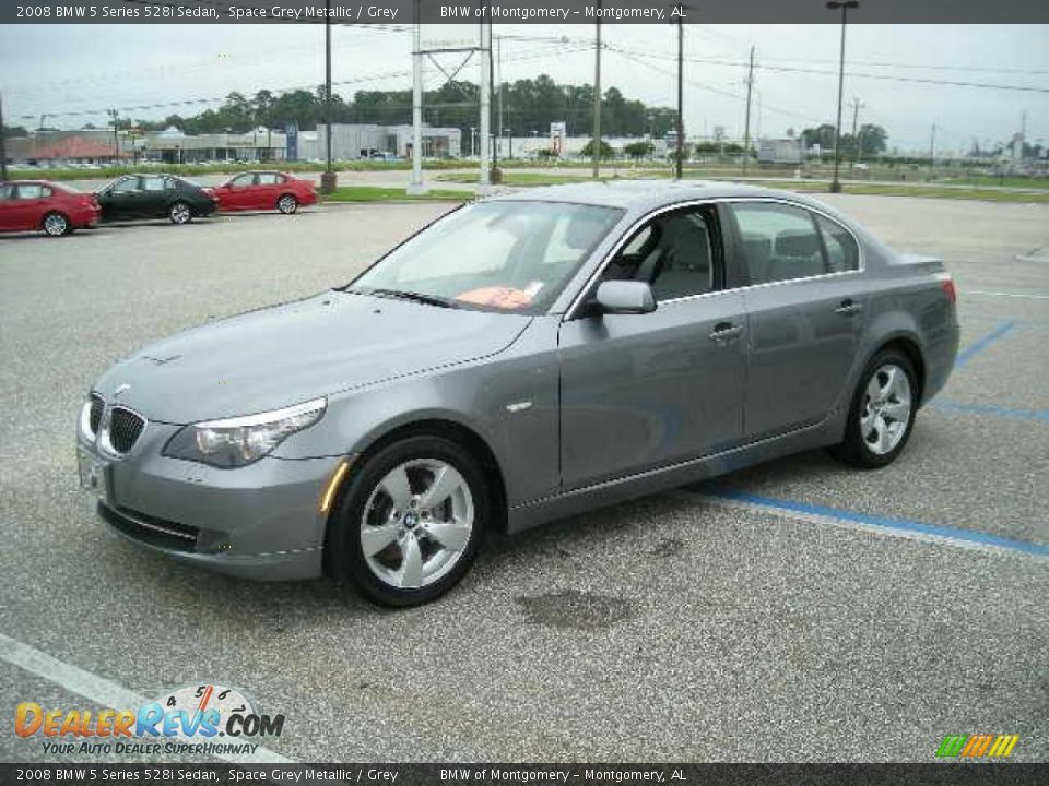 2008 BMW 5 Series 528i Sedan Space Grey Metallic / Grey Photo #4