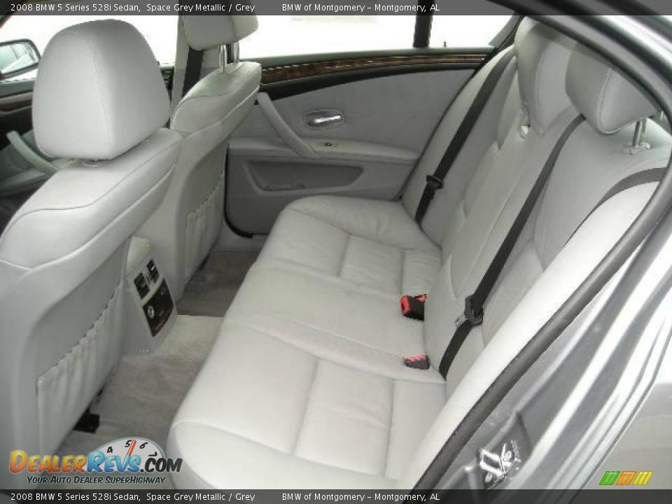 2008 BMW 5 Series 528i Sedan Space Grey Metallic / Grey Photo #7