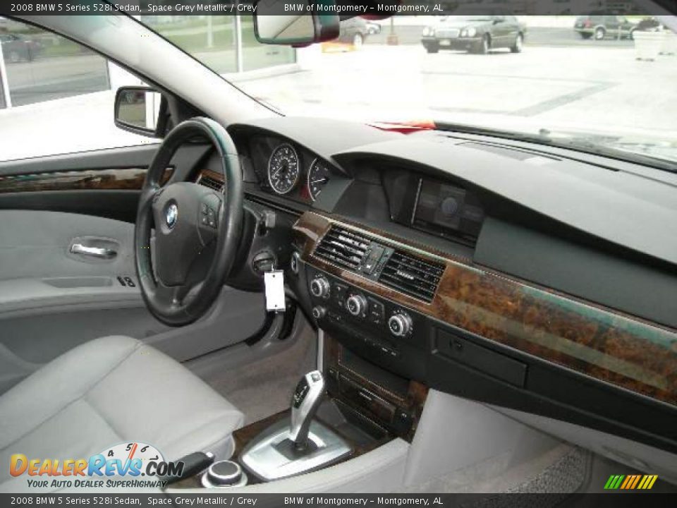 2008 BMW 5 Series 528i Sedan Space Grey Metallic / Grey Photo #8