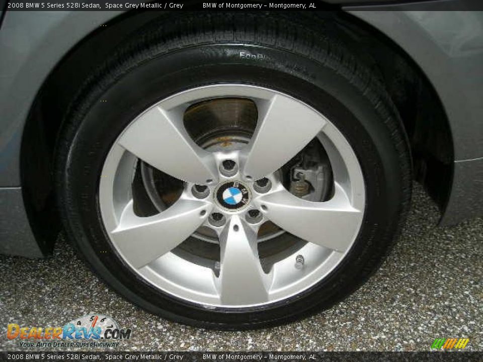 2008 BMW 5 Series 528i Sedan Space Grey Metallic / Grey Photo #10