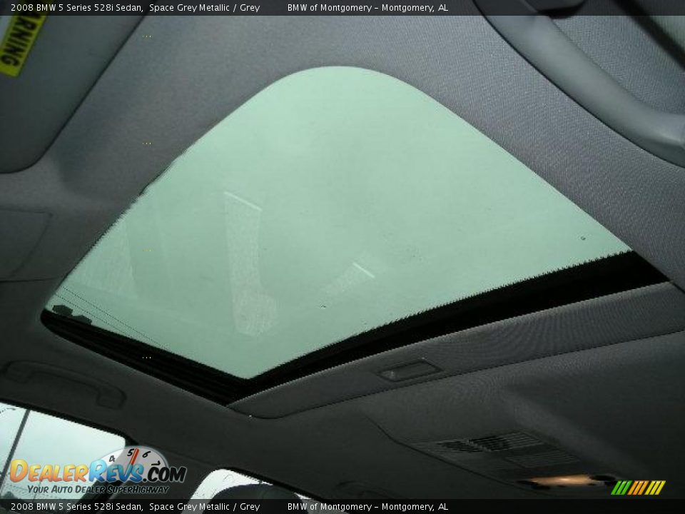 2008 BMW 5 Series 528i Sedan Space Grey Metallic / Grey Photo #11