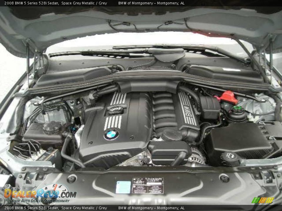 2008 BMW 5 Series 528i Sedan Space Grey Metallic / Grey Photo #13