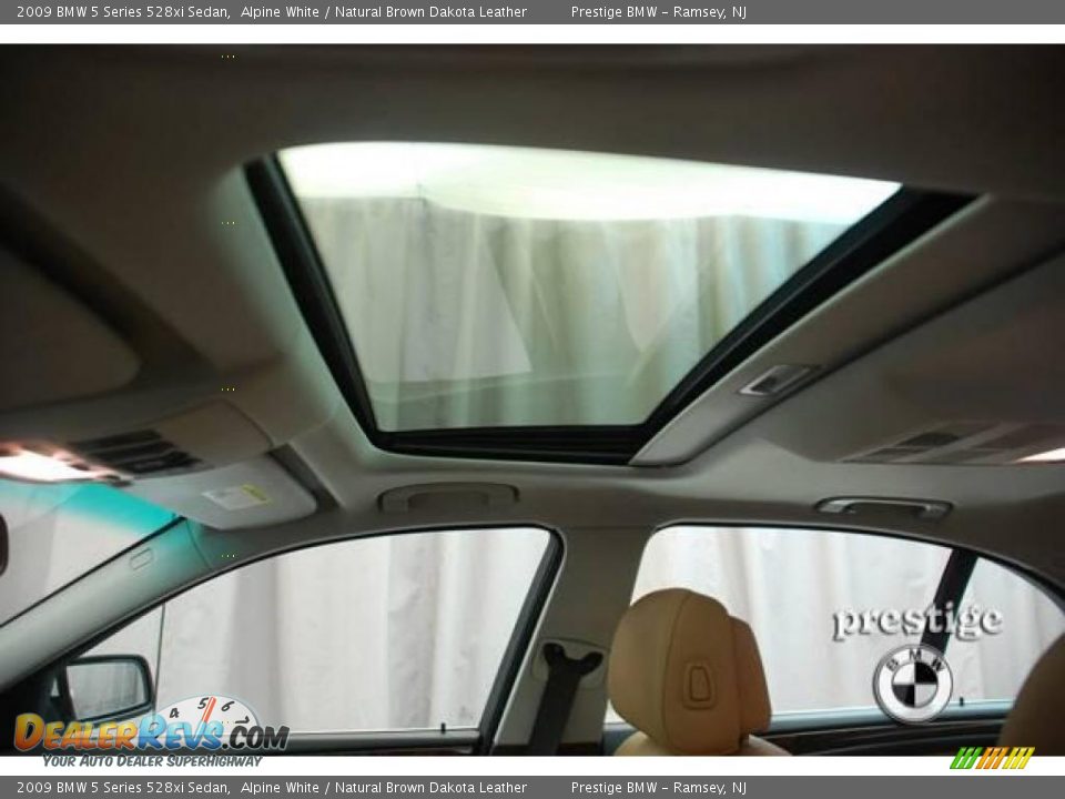 2009 BMW 5 Series 528xi Sedan Alpine White / Natural Brown Dakota Leather Photo #7
