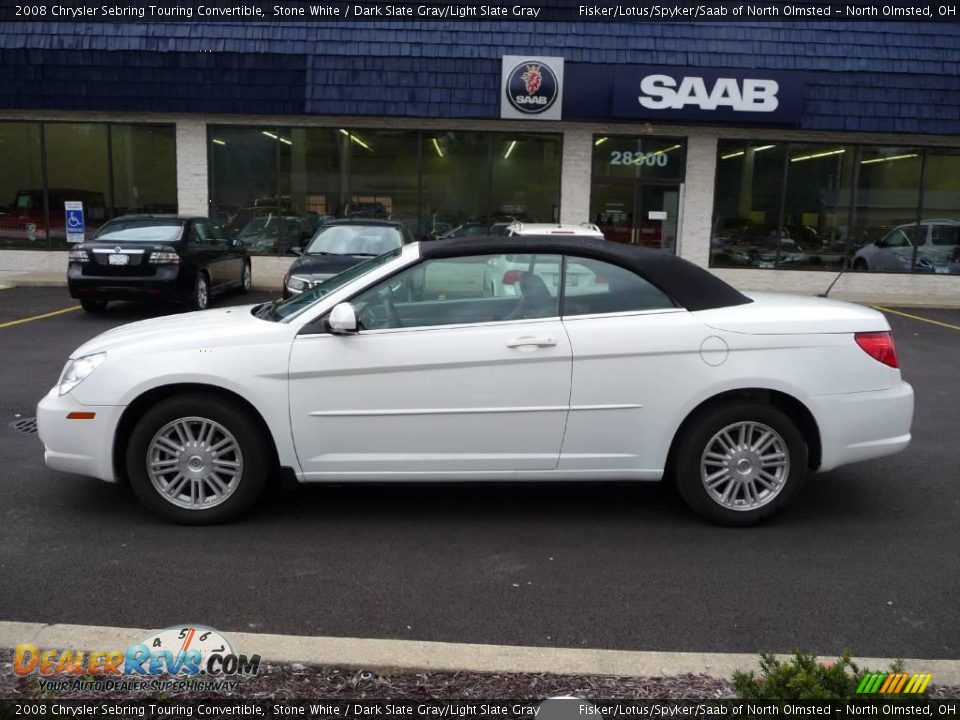 2008 Chrysler Sebring Touring Convertible Stone White / Dark Slate Gray/Light Slate Gray Photo #1