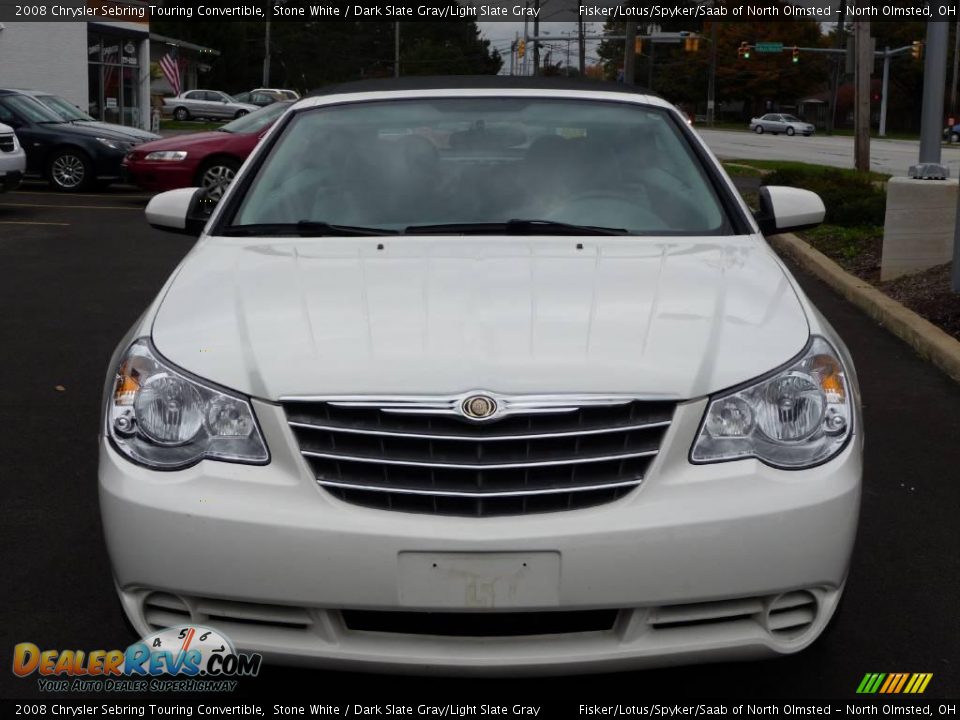 2008 Chrysler Sebring Touring Convertible Stone White / Dark Slate Gray/Light Slate Gray Photo #3