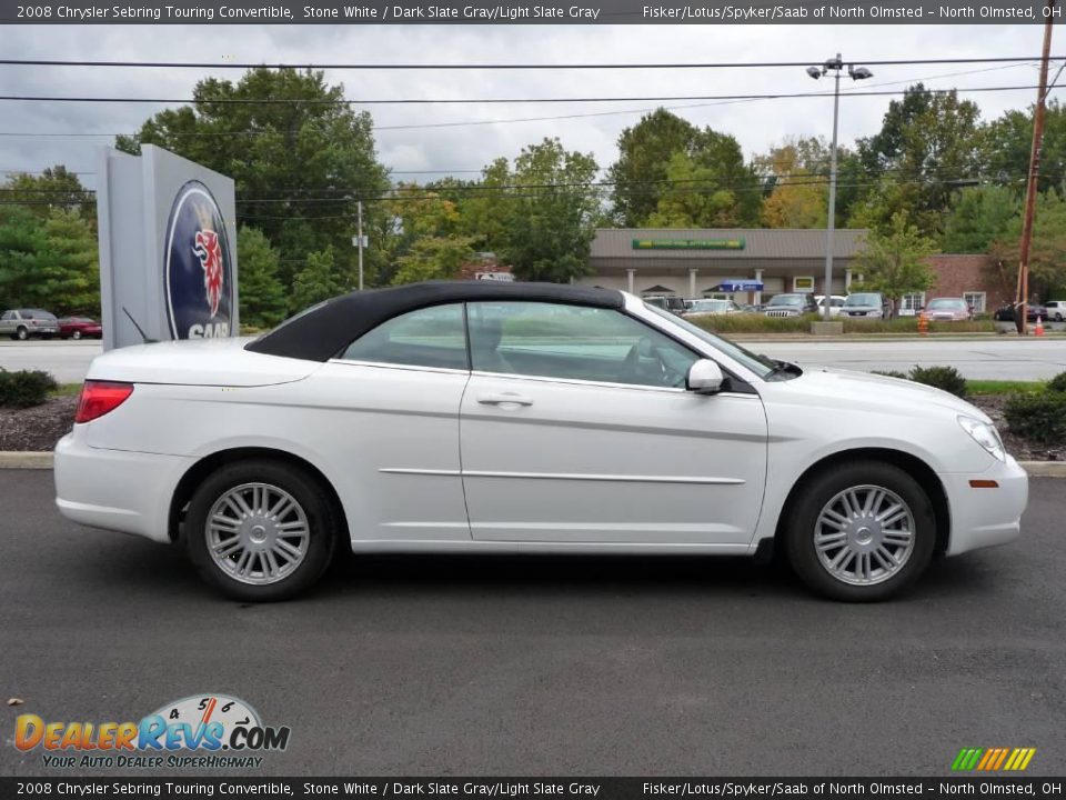2008 Chrysler Sebring Touring Convertible Stone White / Dark Slate Gray/Light Slate Gray Photo #5