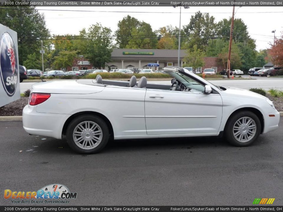 2008 Chrysler Sebring Touring Convertible Stone White / Dark Slate Gray/Light Slate Gray Photo #6