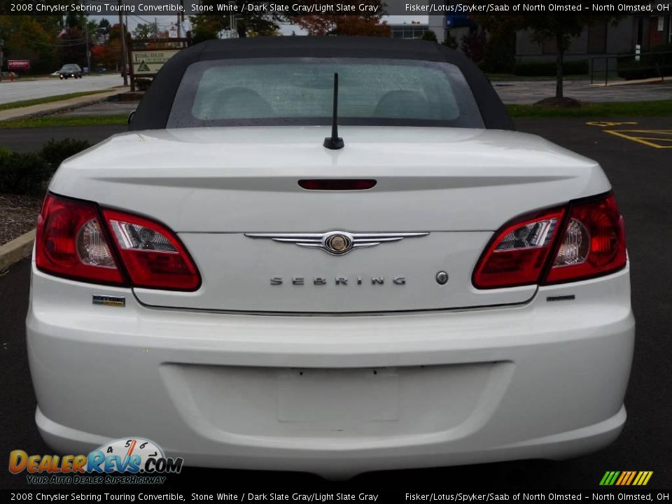 2008 Chrysler Sebring Touring Convertible Stone White / Dark Slate Gray/Light Slate Gray Photo #7