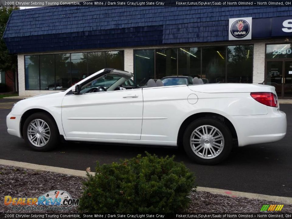 2008 Chrysler Sebring Touring Convertible Stone White / Dark Slate Gray/Light Slate Gray Photo #8
