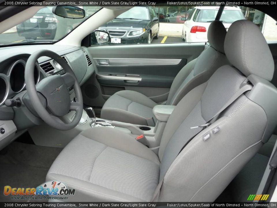 2008 Chrysler Sebring Touring Convertible Stone White / Dark Slate Gray/Light Slate Gray Photo #10