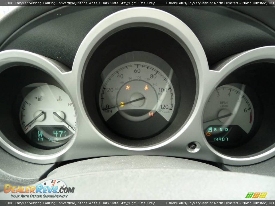 2008 Chrysler Sebring Touring Convertible Stone White / Dark Slate Gray/Light Slate Gray Photo #11
