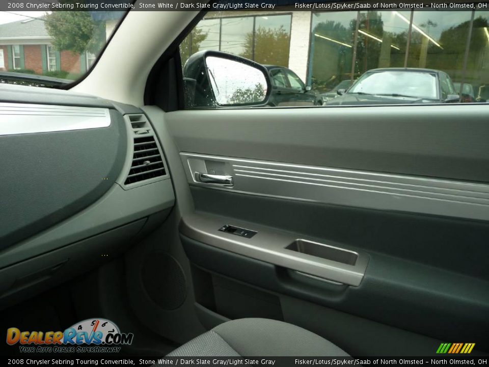 2008 Chrysler Sebring Touring Convertible Stone White / Dark Slate Gray/Light Slate Gray Photo #15