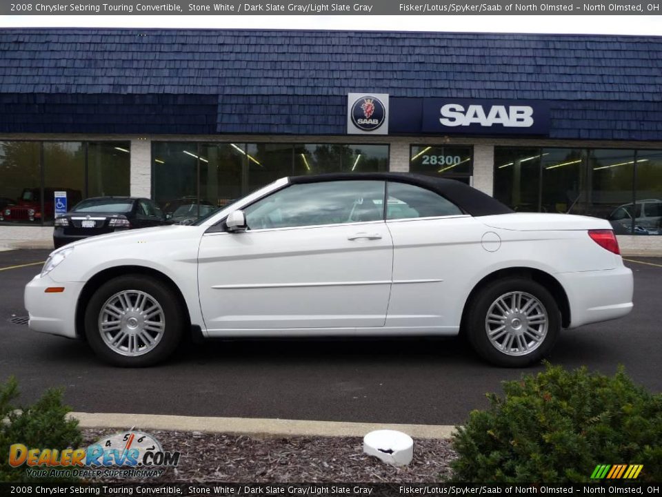 2008 Chrysler Sebring Touring Convertible Stone White / Dark Slate Gray/Light Slate Gray Photo #20