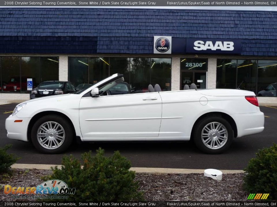 2008 Chrysler Sebring Touring Convertible Stone White / Dark Slate Gray/Light Slate Gray Photo #21