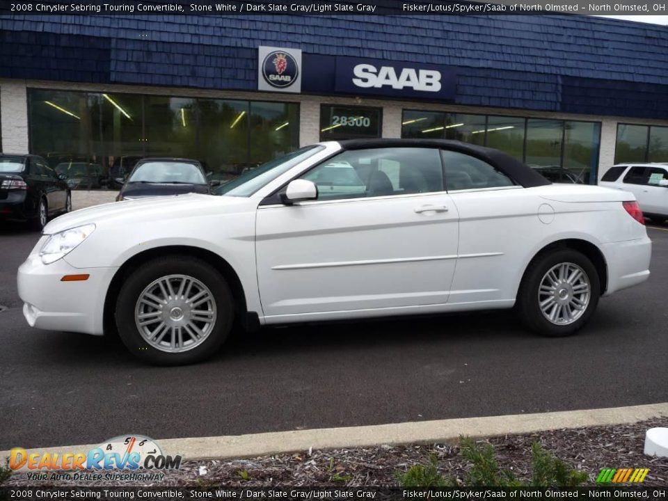 2008 Chrysler Sebring Touring Convertible Stone White / Dark Slate Gray/Light Slate Gray Photo #22