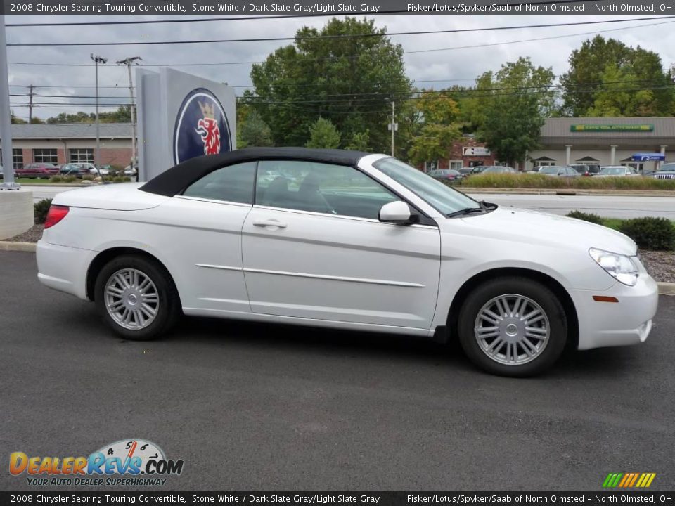 2008 Chrysler Sebring Touring Convertible Stone White / Dark Slate Gray/Light Slate Gray Photo #24