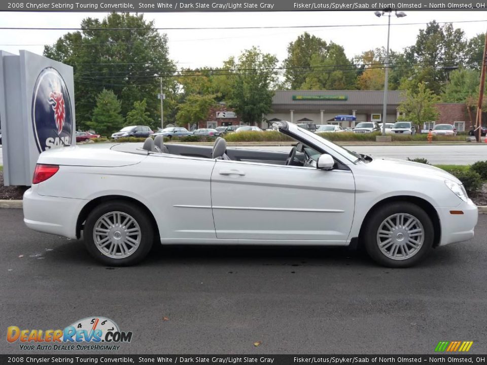 2008 Chrysler Sebring Touring Convertible Stone White / Dark Slate Gray/Light Slate Gray Photo #25