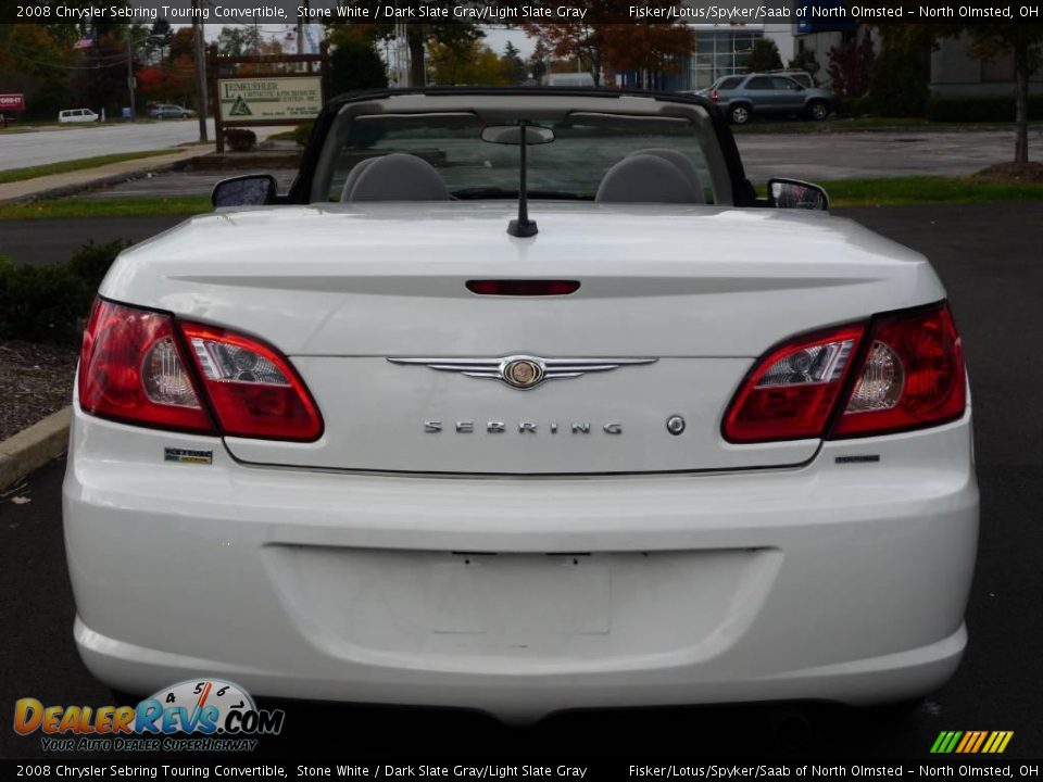 2008 Chrysler Sebring Touring Convertible Stone White / Dark Slate Gray/Light Slate Gray Photo #27