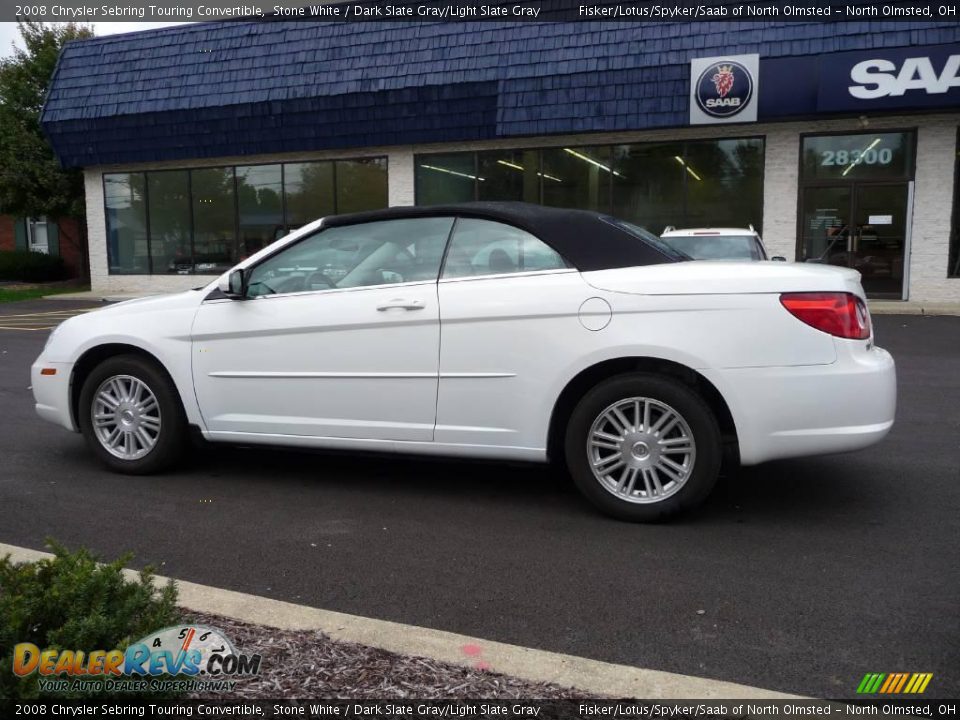 2008 Chrysler Sebring Touring Convertible Stone White / Dark Slate Gray/Light Slate Gray Photo #28